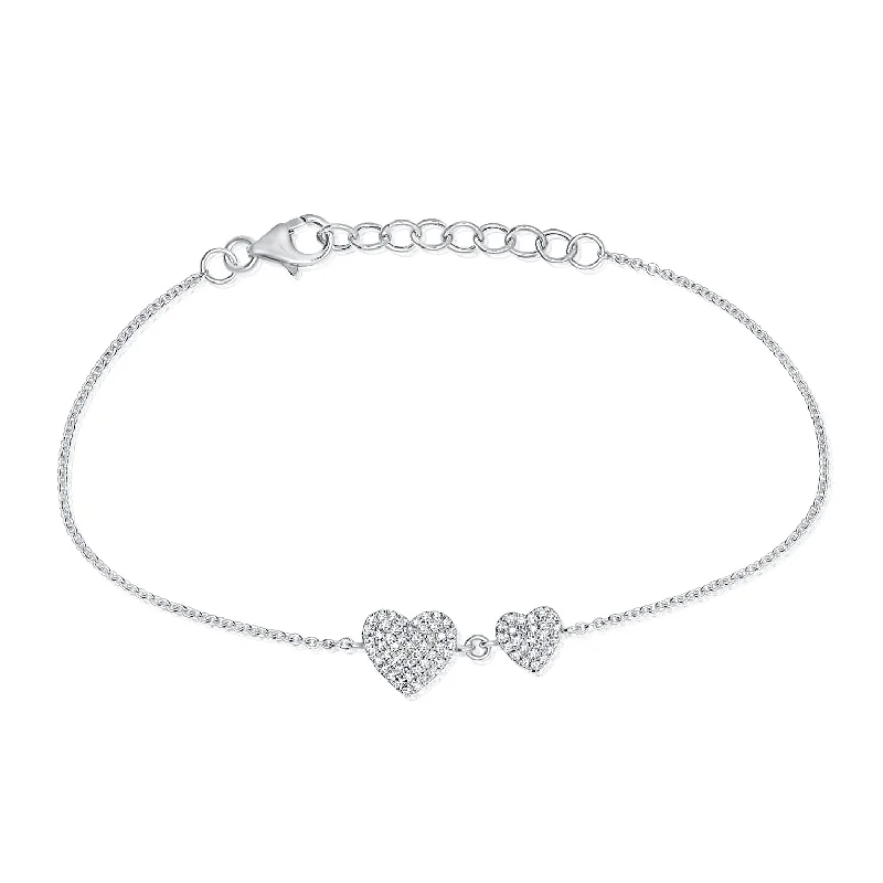 14K GOLD DIAMOND HEATHER HEART BRACELET