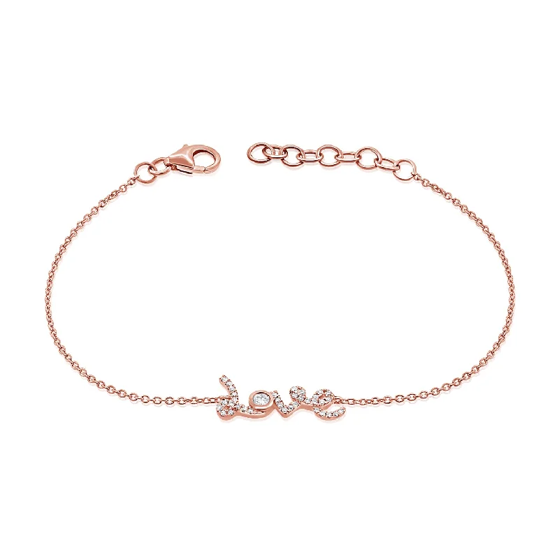 14K GOLD DIAMOND MARCY LOVE BRACELET