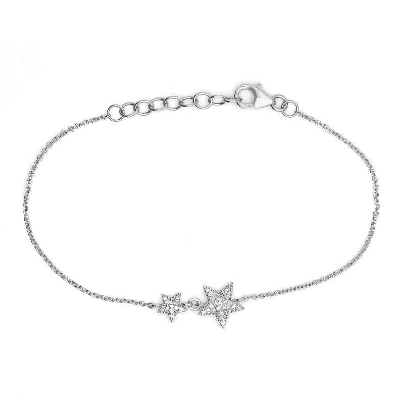 14K GOLD DIAMOND MINA STAR BRACELET