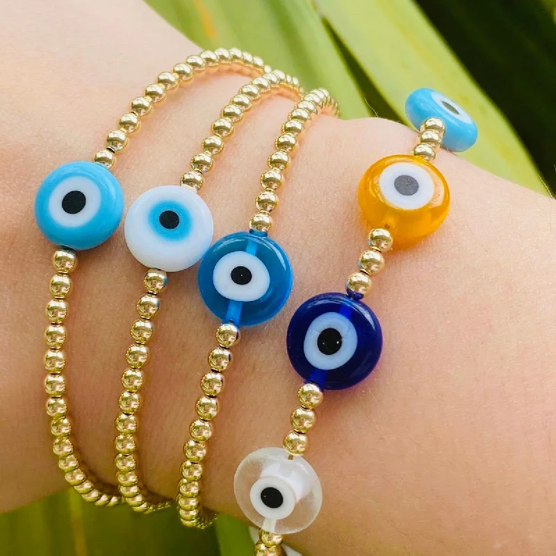 bara boheme | "Evil Eye Candy" Opal Charm Bracelet