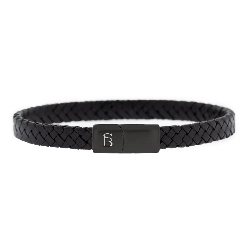 Black Edition Leather Bracelet Riley