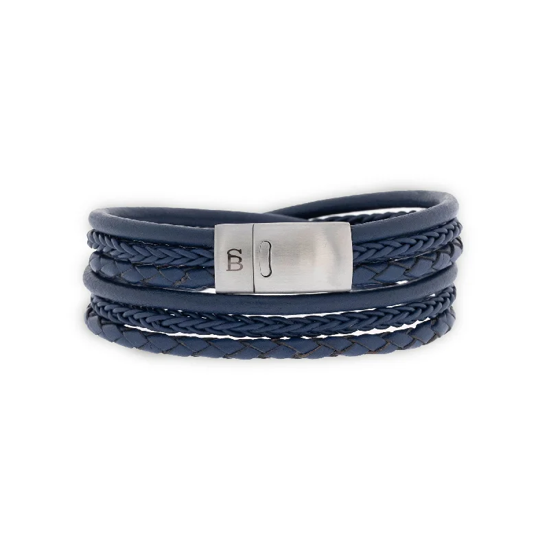 Bonacci Leather Bracelet Blue