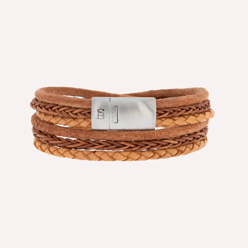 Bonacci Leather Bracelet Camel