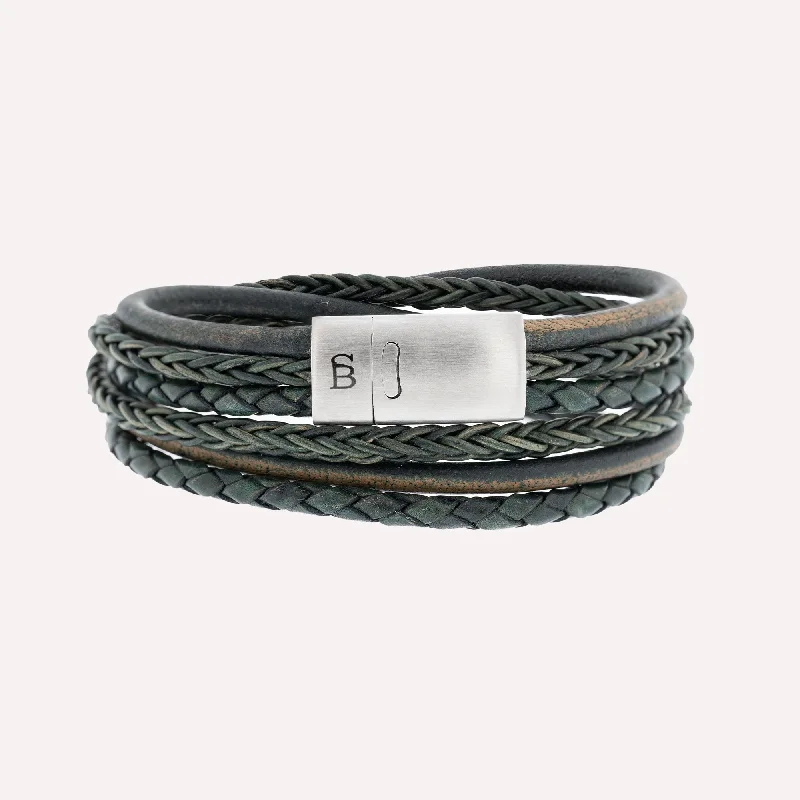 Bonacci Leather Bracelet Green