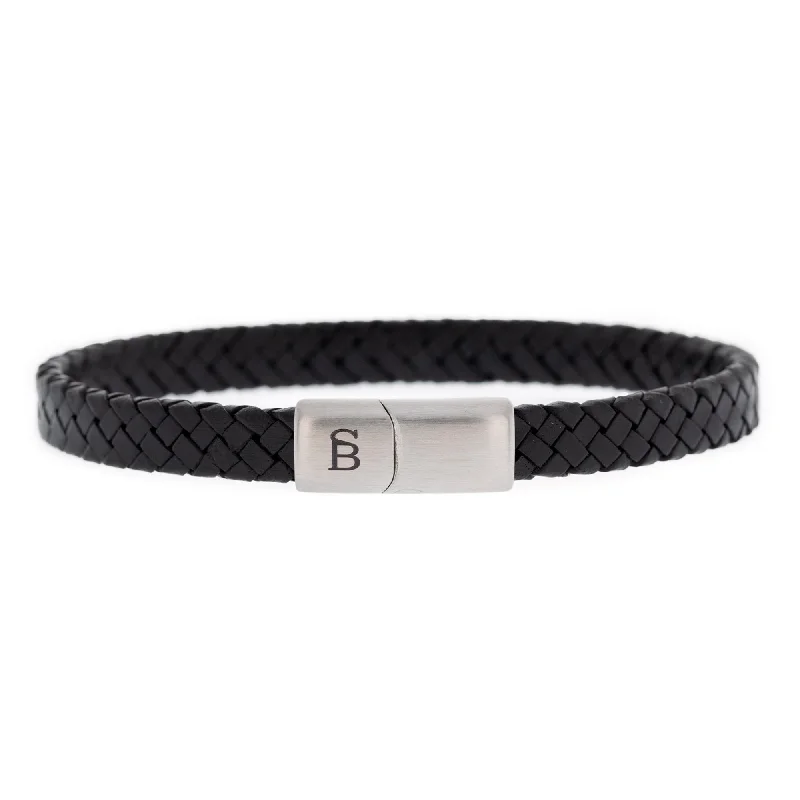 Riley Leather Bracelet Black