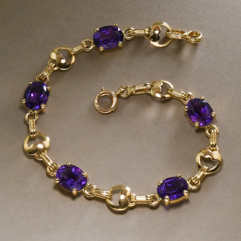 Luscious Estate Bracelet With Amethysts