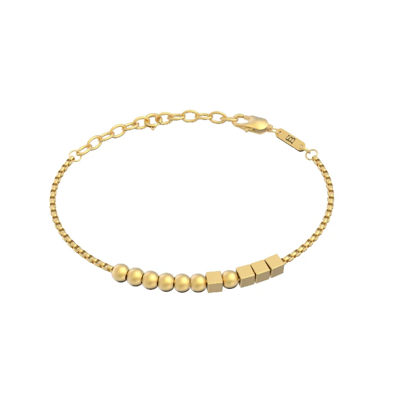 HERO Morse Code Bracelet 18K Gold Adjustable