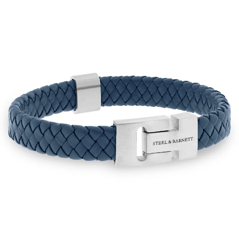 Harrison Nappa Leather Bracelet Blue