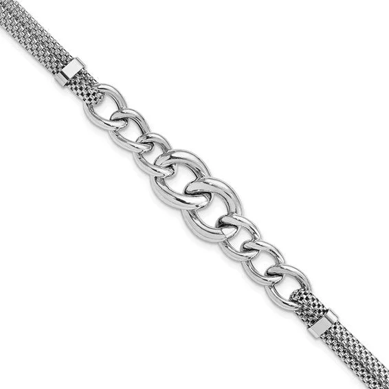 Silver Open Link Bracelet