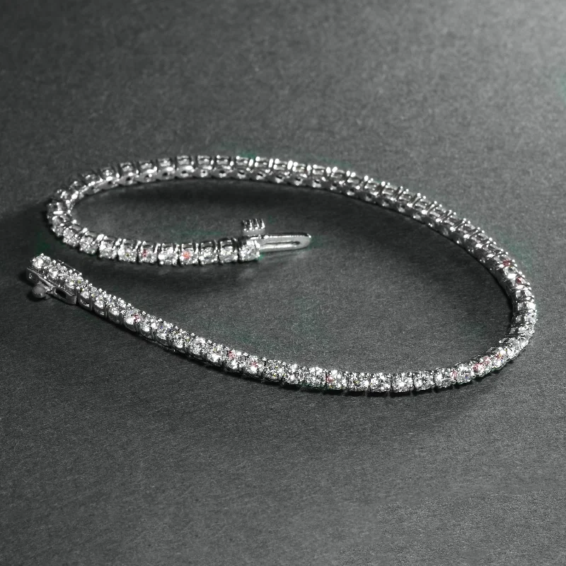 Three Carat Diamond Line Bracelet