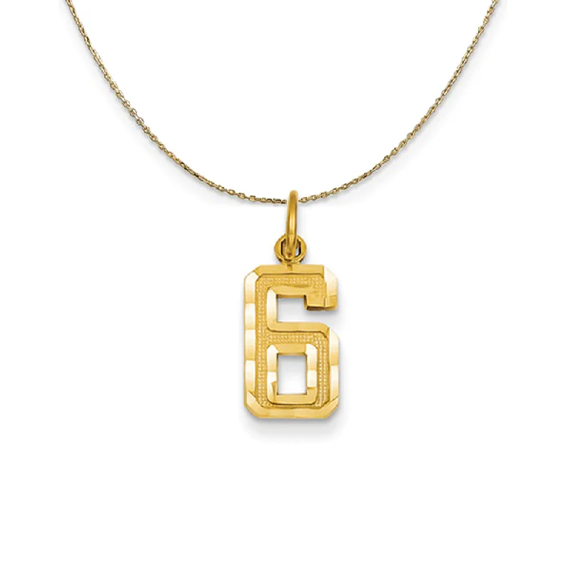 14k Yellow Gold, Varsity, Sm D/C Necklace Number 6