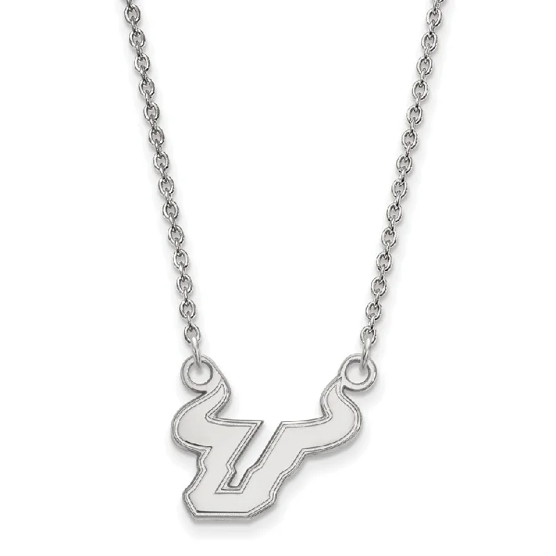 Sterling Silver South Florida Small Mascot Pendant Necklace