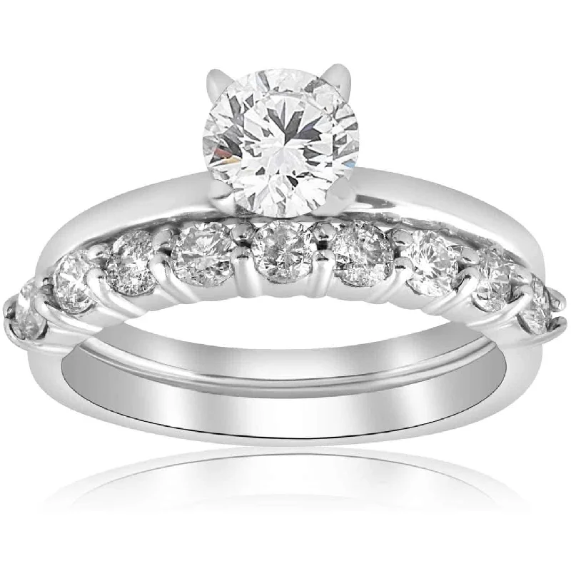 1 1/10ct Diamond Engagement Wedding Ring Solitaire Set White Gold