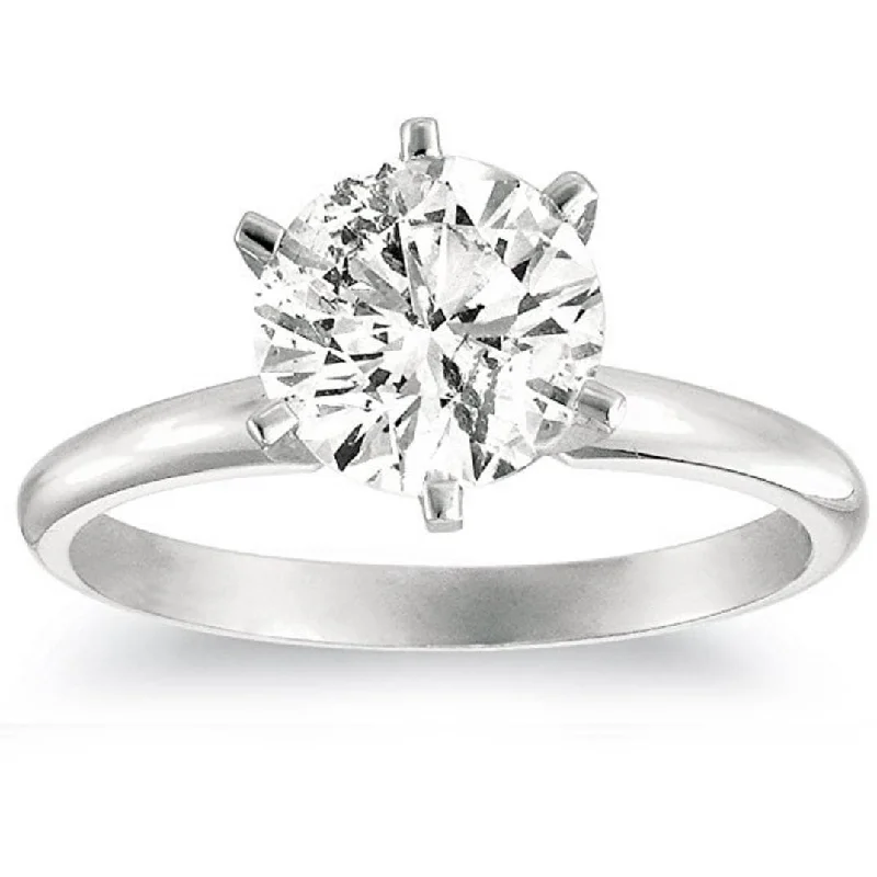 1 1/4ct Solitaire Diamond Engagement Ring White Gold