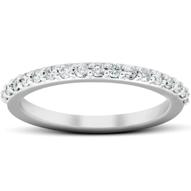 1/4Ct Diamond Ring Matching Guard Engagement Band White Gold