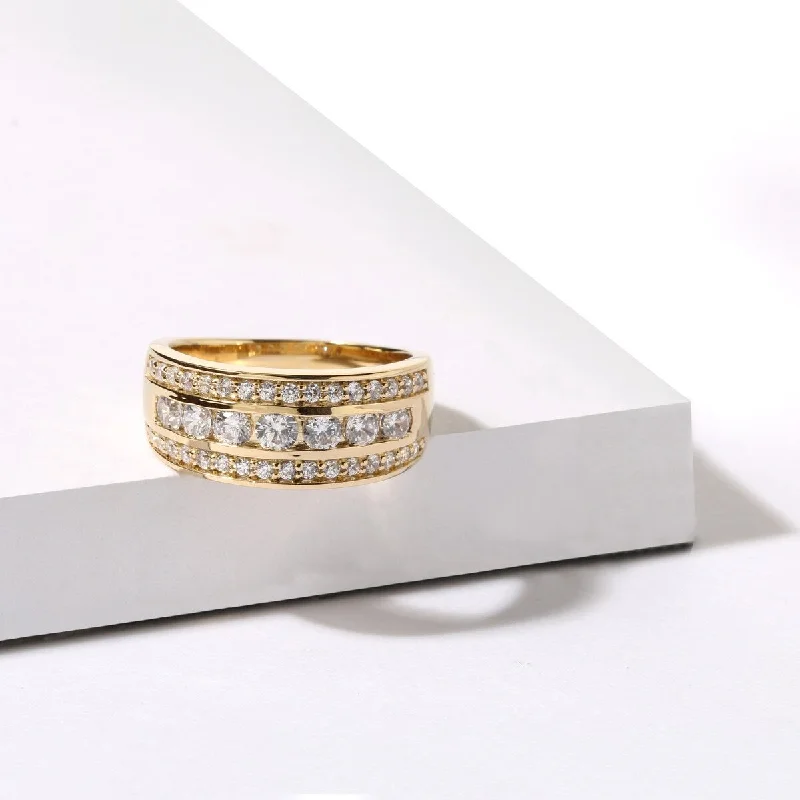 1ct TDW Diamond Womens Wedding Band in 14k Gold by DeCouer