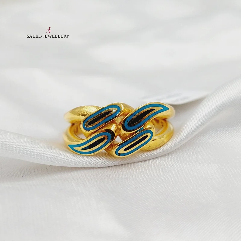 Enameled Wings Ring