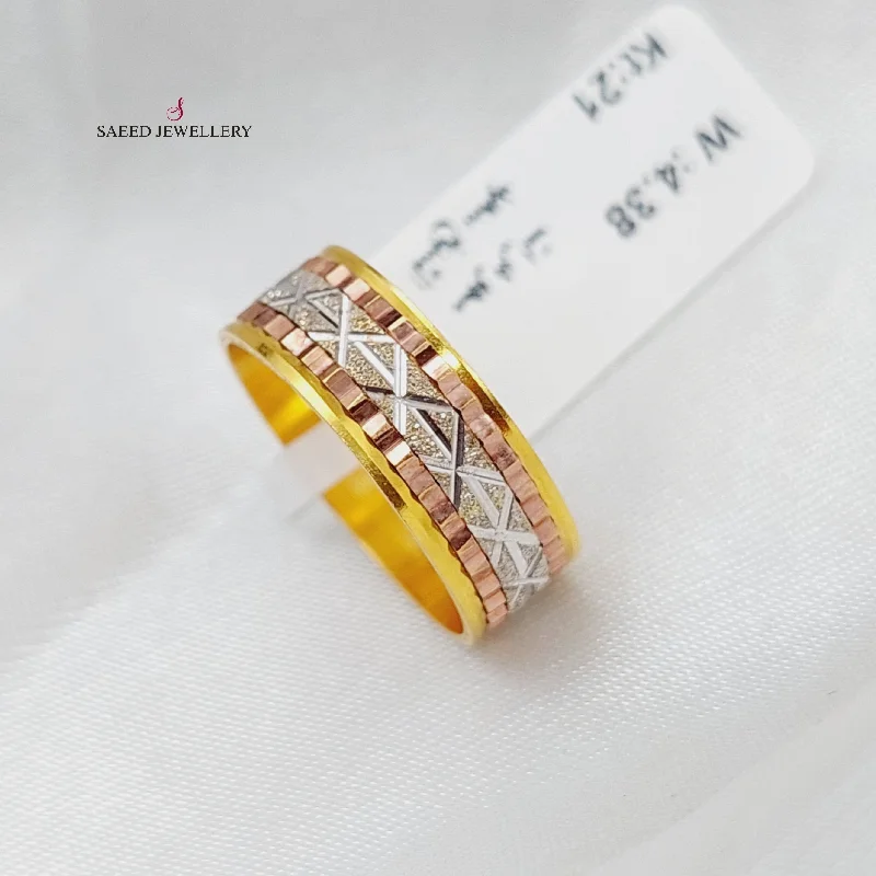 Colored CNC  Wedding Ring