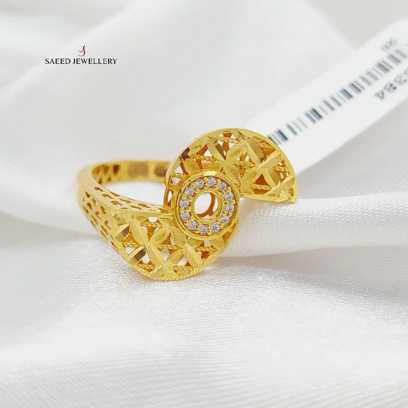 Zircon Studded Deluxe Ring