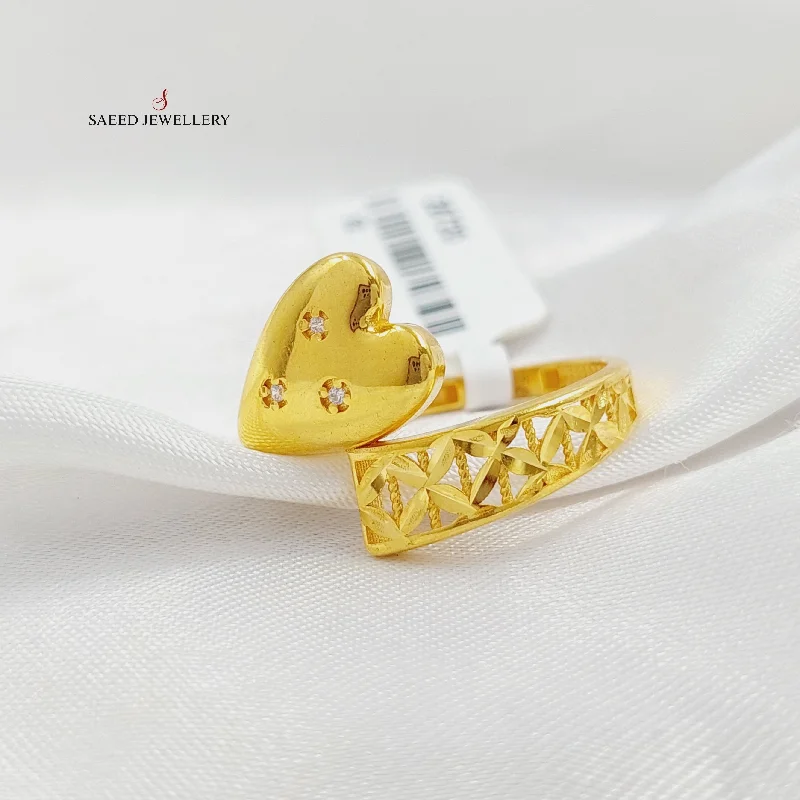 Zircon Studded Heart Ring