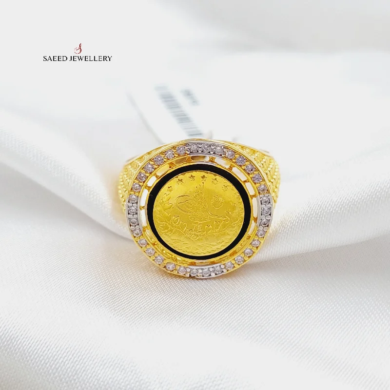 Enameled & Zircon Studded Rashadi Ring