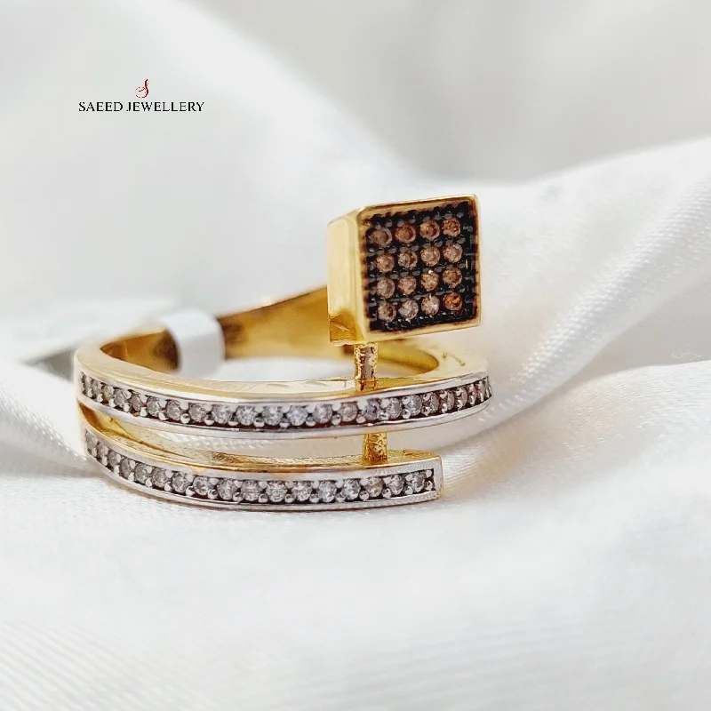 Zircon Studded Nail Ring