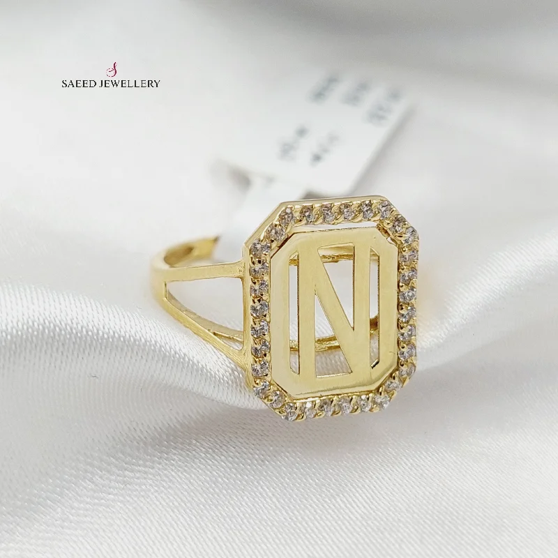 Zircon Studded N Letter