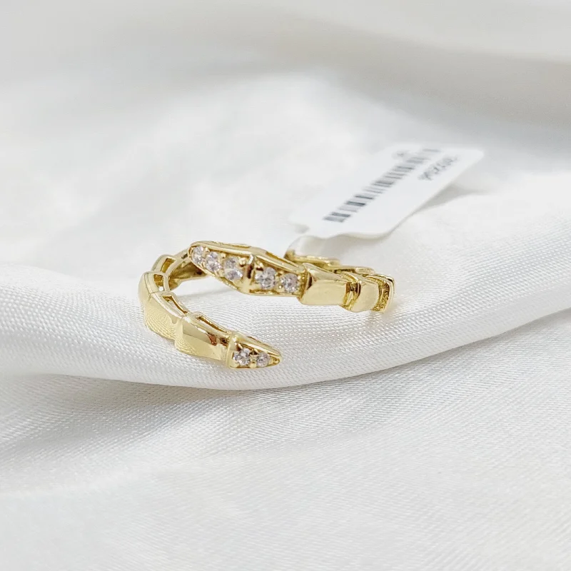 Zircon Studded Snake Ring