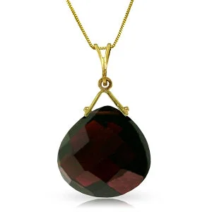 8.5 Carat 14K Solid Yellow Gold Erotica Garnet Necklace