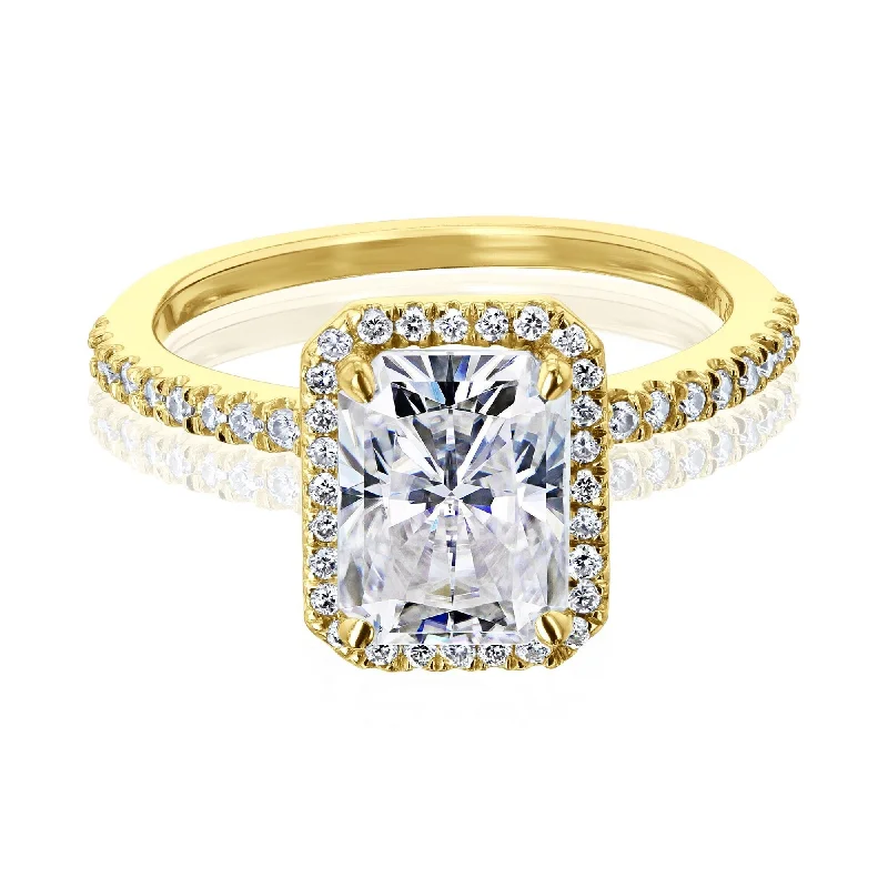 Annello by Kobelli 14k Gold Rhona Forever One Moissanite Engagement Ring (DEF/VS, DEF/VS)