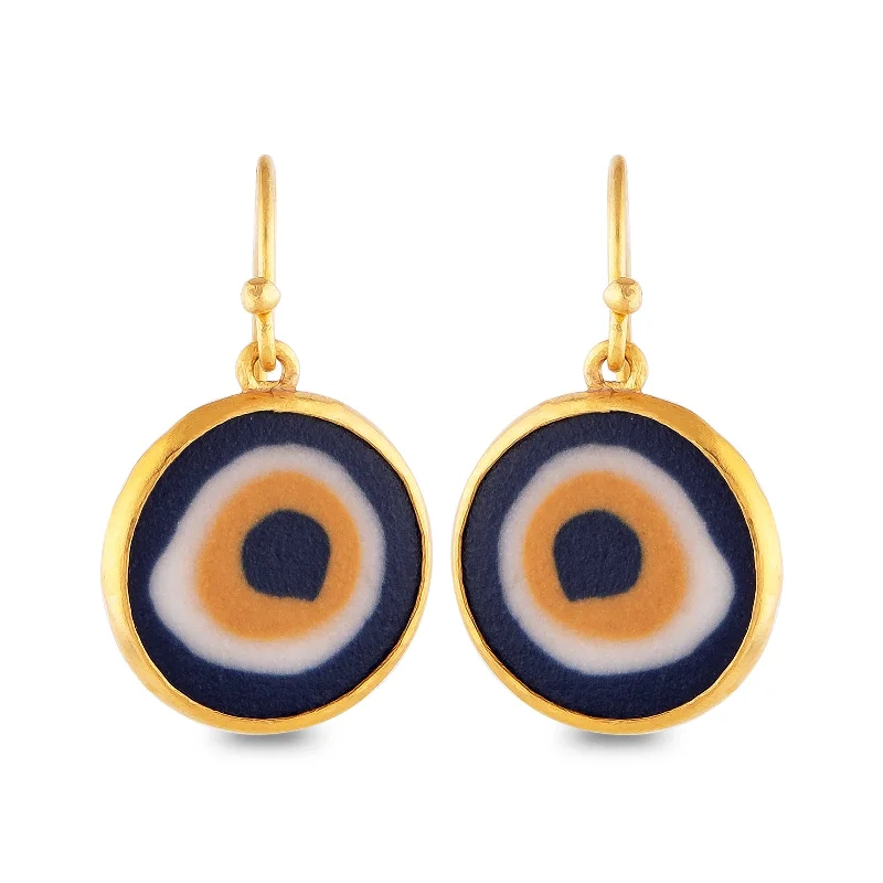 Ceramic Evil Eye Earring