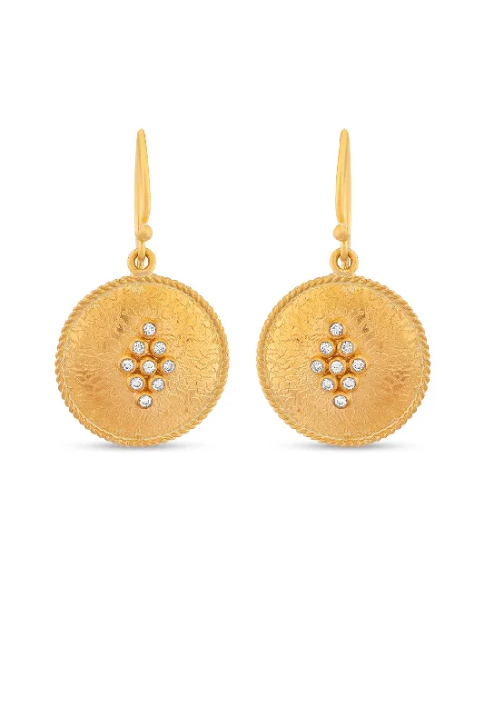 Round Shield Earrings