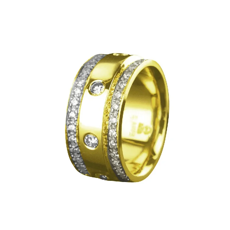 Paparazzi - Diamond & Yellow Gold Wedding Band