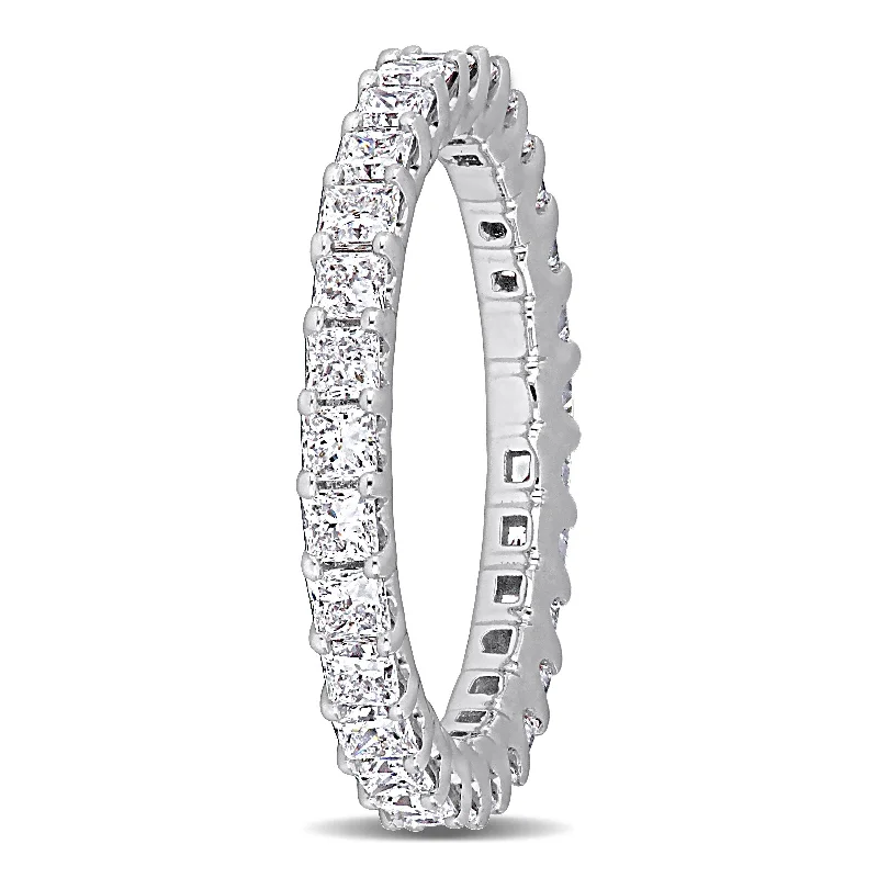 Created Forever 2ct TW Princess-Cut Lab-Grown Diamond Eternity Ring in 14k White Gold