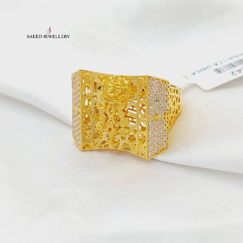 Zircon Studded Deluxe Ring