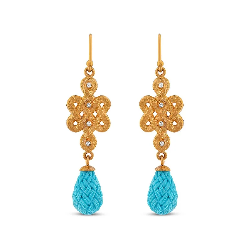 Longevity Knot Turquoise Earrings