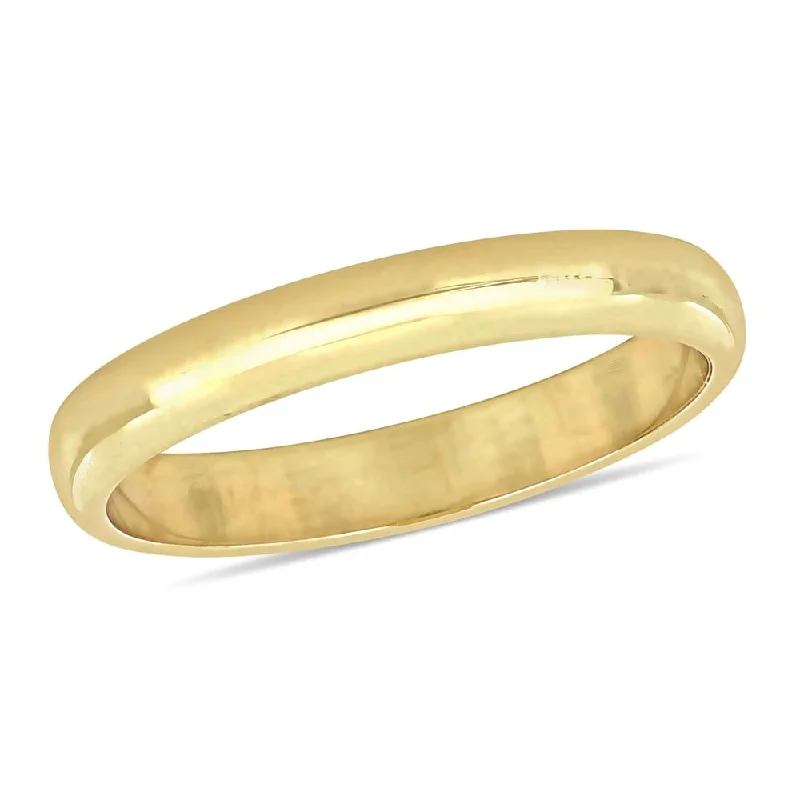 Miadora 10k Yellow Gold Ladies Wedding Band (3 mm)