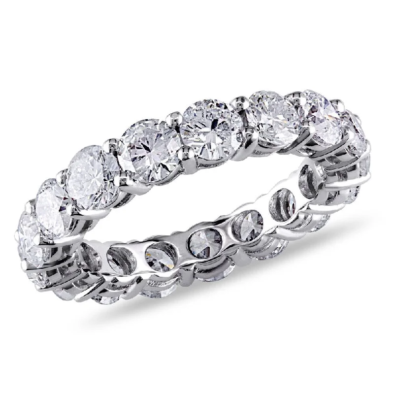 Miadora 18k White Gold 4ct TDW Diamond Full - Eternity Band Size - 6