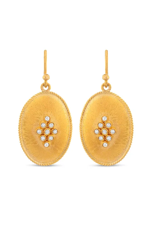 Oval Shield Earrings