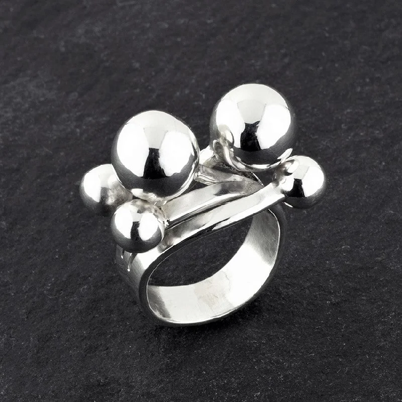 Taxco Sterling Silver Multi Ball Ring