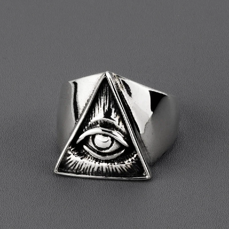 Sterling Silver All Seeing Eye Ring