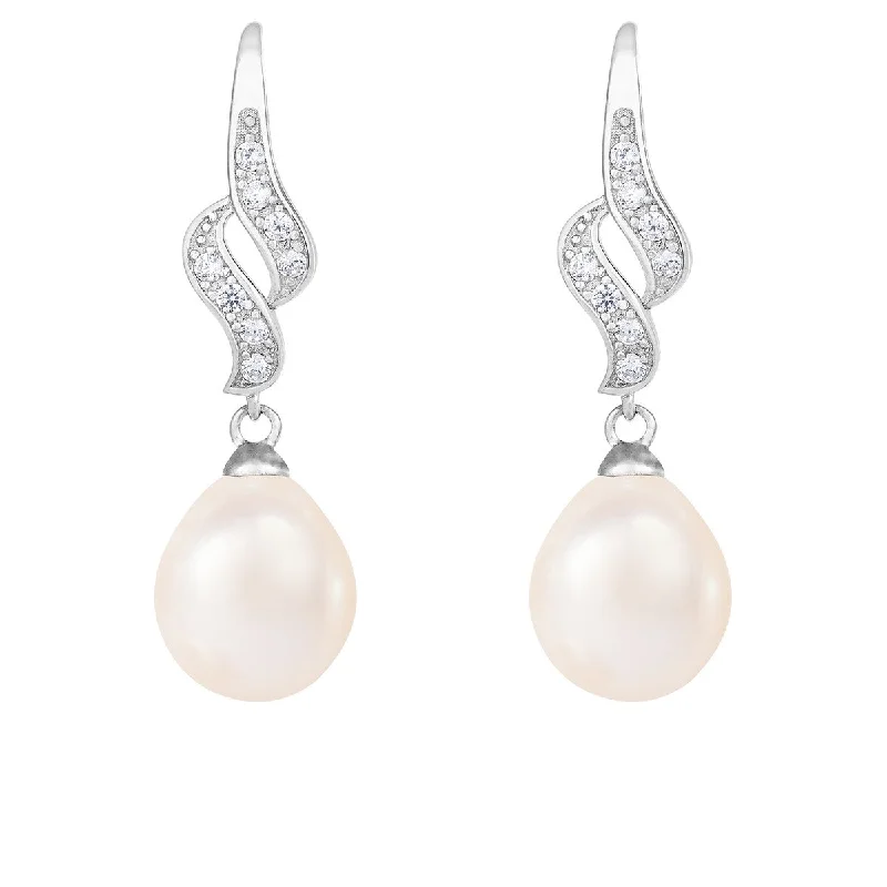 Dangle Latch back Pearl Earrings