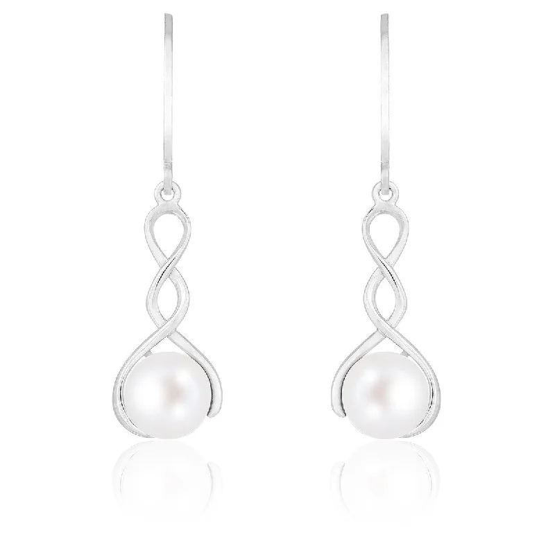 Dangle Leverback Pearl Earrings