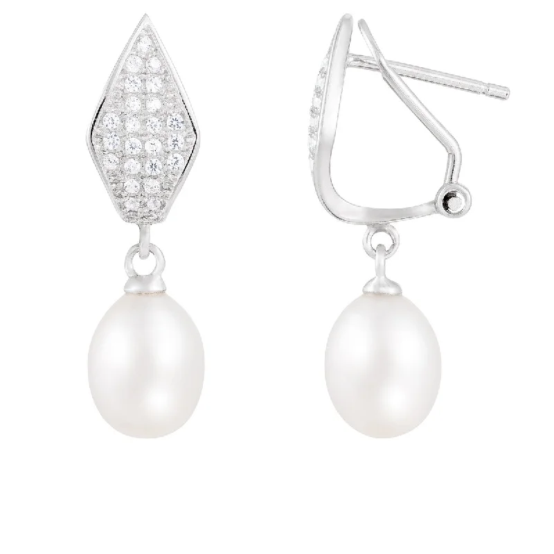 Dangle Omega Pearl Earrings