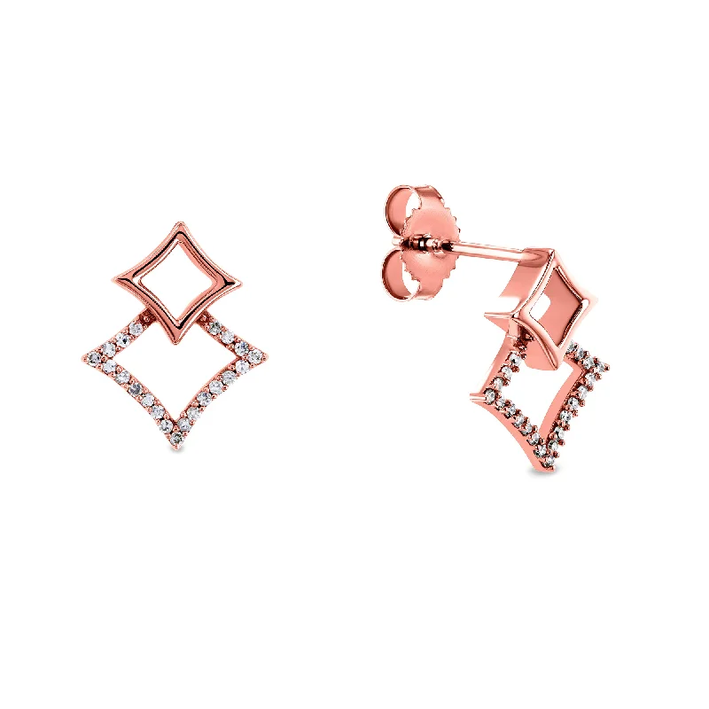 Diamond Kite Earrings 10k Gold