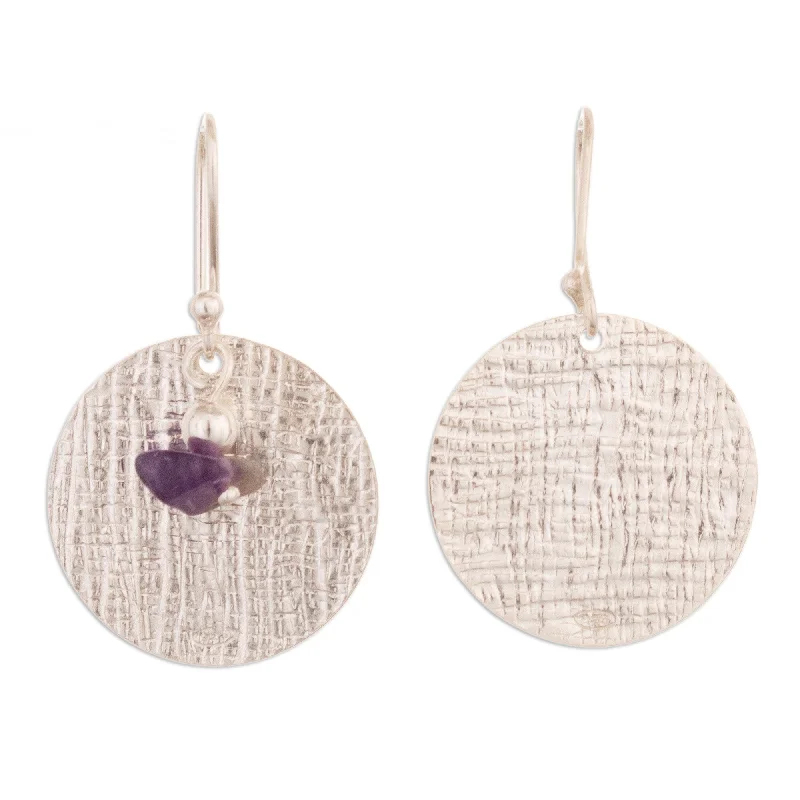 Novica Handmade Mysterious Reflections Amethyst Dangle Earrings