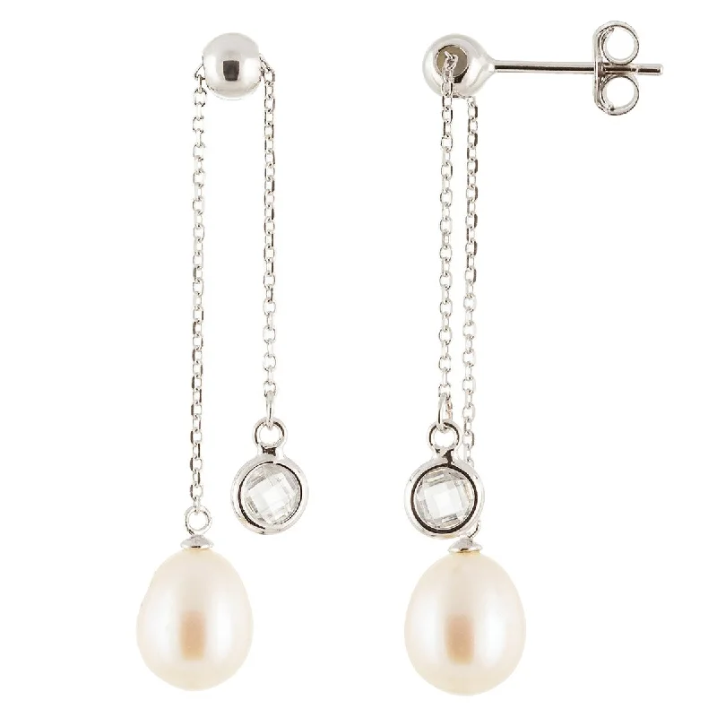 Tassel Push Back Pearl Earrings